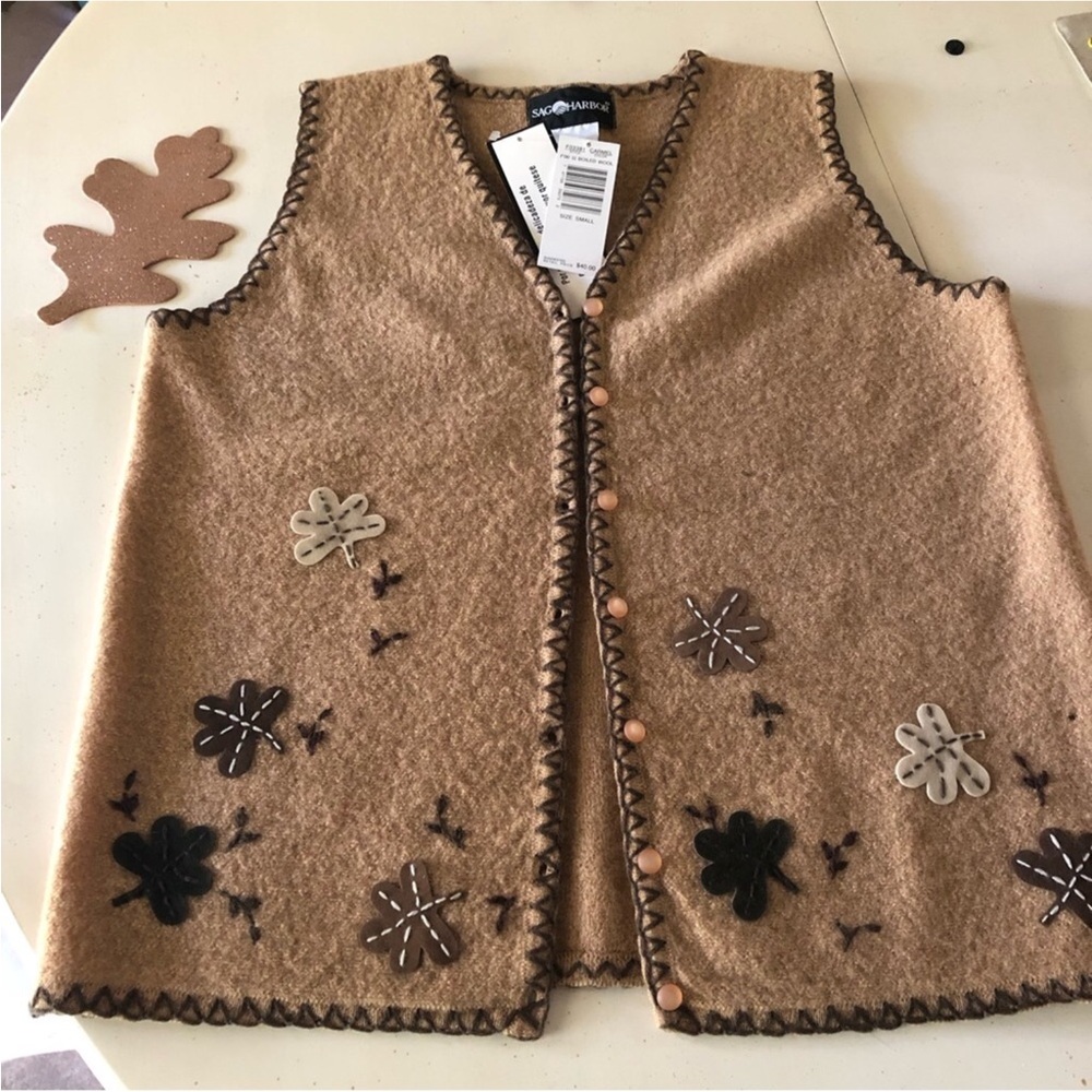 Wool Vest Vintage 90’Sag Harbor Boiled Wool Vest